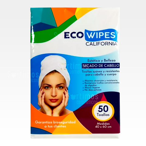 TOALLA ECO WIPES CUADRADA CALIFORNIA X 50UND